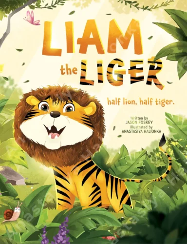 children’s books illustrator Anastasiya Halionka cover for a picture book Liam the Liger