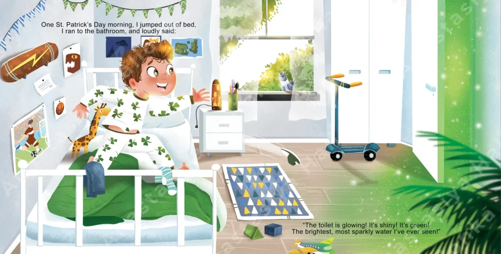 children’s books illustrator Anastasiya Halionka A little boy on a sunny morning